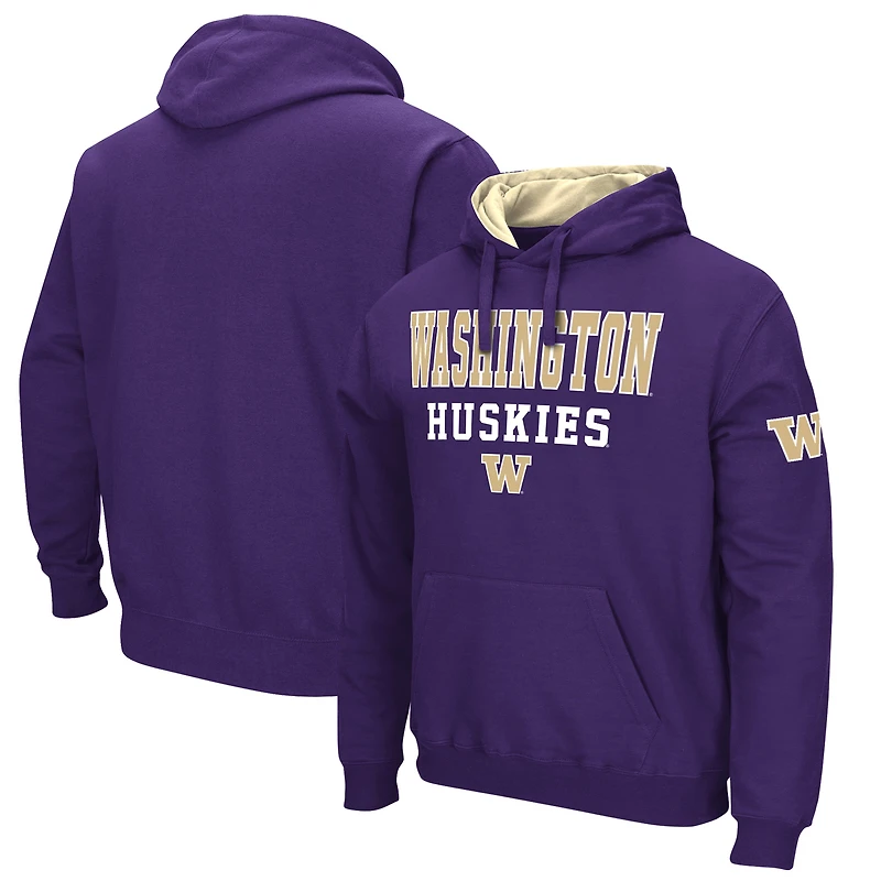 Men's Colosseum Purple Washington Huskies Sunrise Pullover Hoodie