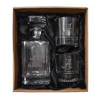 Alabama Crimson Tide Three-Piece Decanter & Rocks Glasses Set