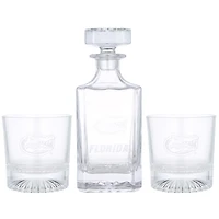 Florida Gators Three-Piece Decanter & Rocks Glasses Set