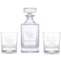 Kentucky Wildcats Three-Piece Decanter & Rocks Glasses Set