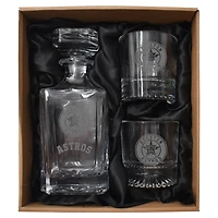 Houston Astros Three-Piece Decanter & Rocks Glasses Set