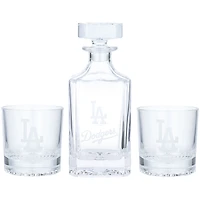 Los Angeles Dodgers Three-Piece Decanter & Rocks Glasses Set