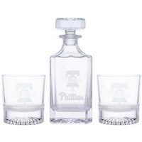 Philadelphia Phillies Three-Piece Decanter & Rocks Glasses Set