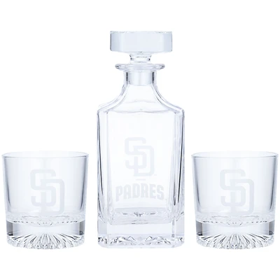 San Diego Padres Three-Piece Decanter & Rocks Glasses Set