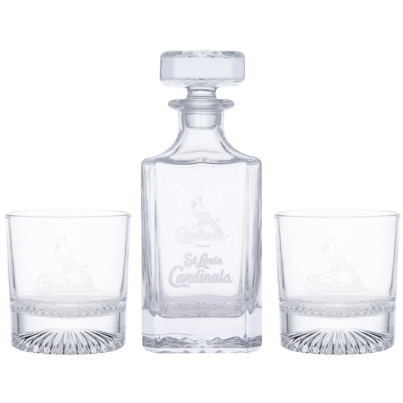 St. Louis Cardinals Three-Piece Decanter & Rocks Glasses Set