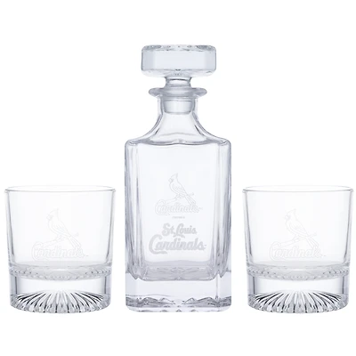 St. Louis Cardinals Three-Piece Decanter & Rocks Glasses Set
