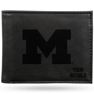 Black Michigan Wolverines Personalized Billfold Wallet