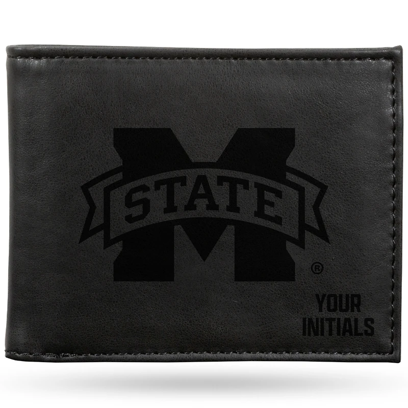 Black Mississippi State Bulldogs Personalized Billfold Wallet