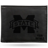 Black Mississippi State Bulldogs Personalized Billfold Wallet