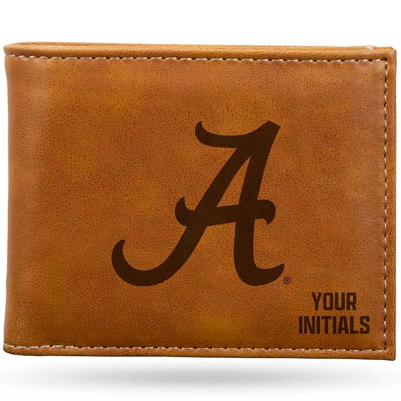 Brown Alabama Crimson Tide Personalized Billfold Wallet