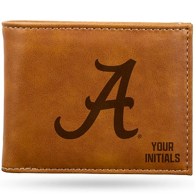 Brown Alabama Crimson Tide Personalized Billfold Wallet