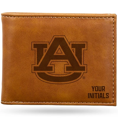 Brown Auburn Tigers Personalized Billfold Wallet
