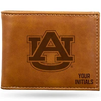 Brown Auburn Tigers Personalized Billfold Wallet