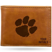 Brown Clemson Tigers Personalized Billfold Wallet