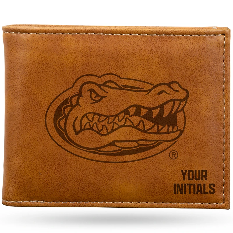 Brown Florida Gators Personalized Billfold Wallet