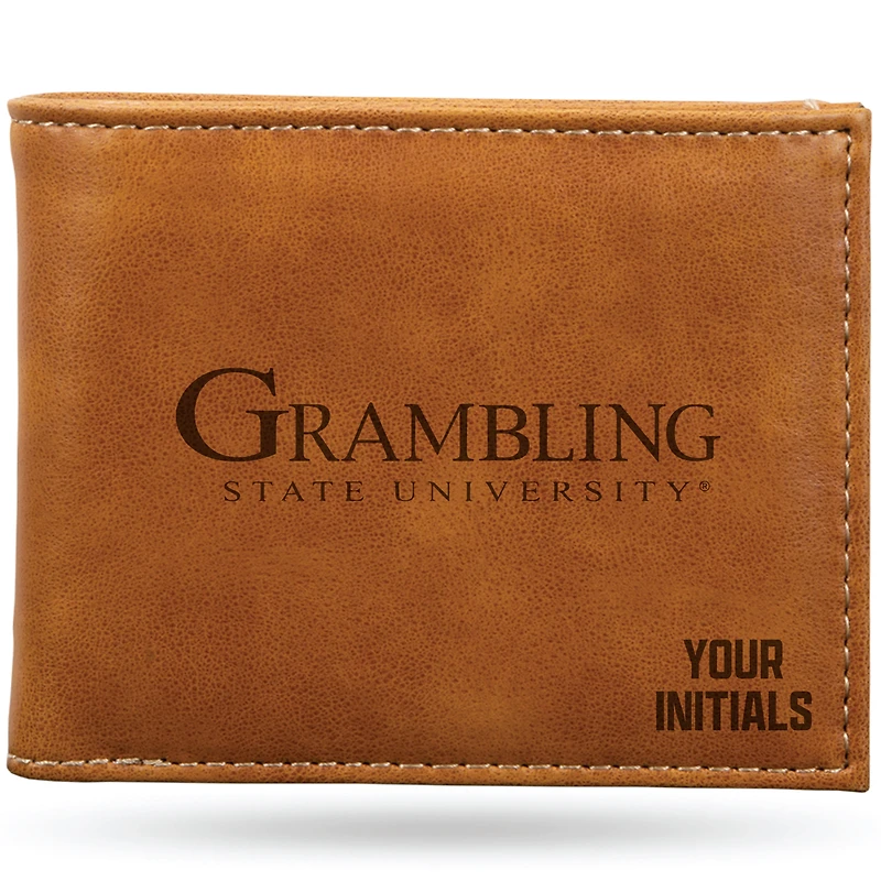 Brown Grambling Tigers Personalized Billfold Wallet