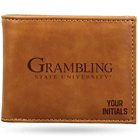 Brown Grambling Tigers Personalized Billfold Wallet