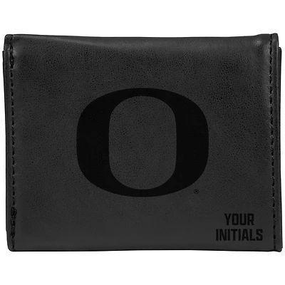 Black Oregon Ducks Personalized Trifold Wallet