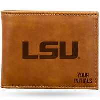 Brown LSU Tigers Personalized Billfold Wallet