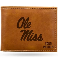 Brown Ole Miss Rebels Personalized Billfold Wallet
