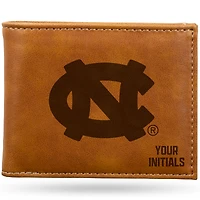 Brown North Carolina Tar Heels Personalized Billfold Wallet