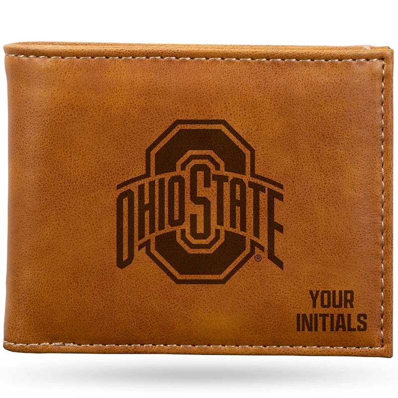 Brown Ohio State Buckeyes Personalized Billfold Wallet