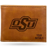 Brown Oklahoma State Cowboys Personalized Billfold Wallet