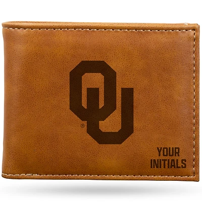 Brown Oklahoma Sooners Personalized Billfold Wallet