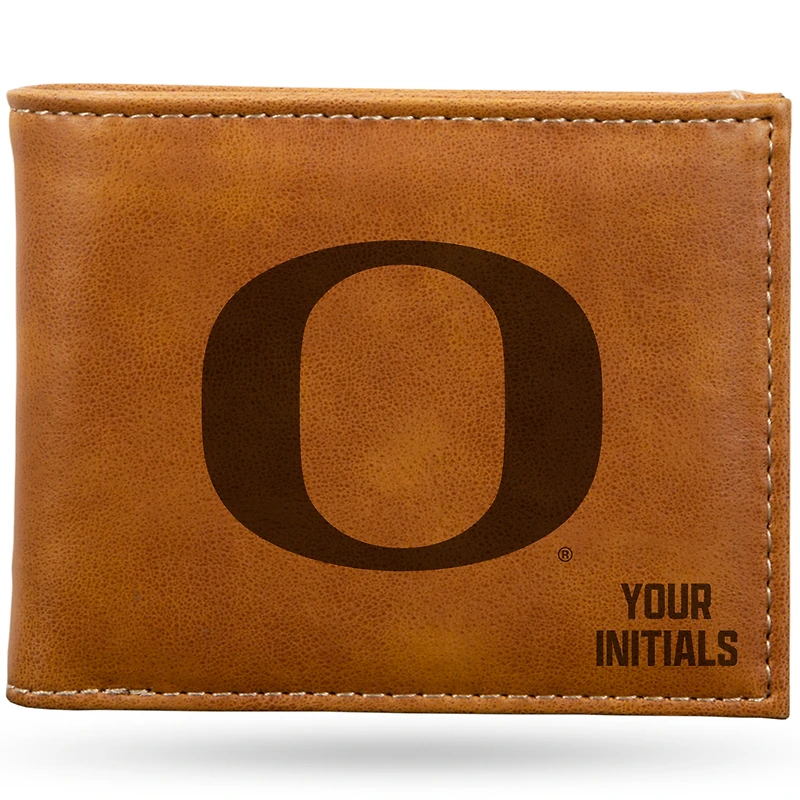 Brown Oregon Ducks Personalized Billfold Wallet