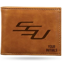Brown Savannah State Tigers Personalized Billfold Wallet