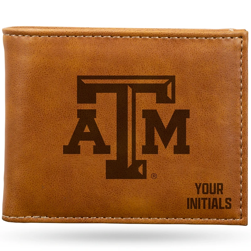 Brown Texas A&M Aggies Personalized Billfold Wallet