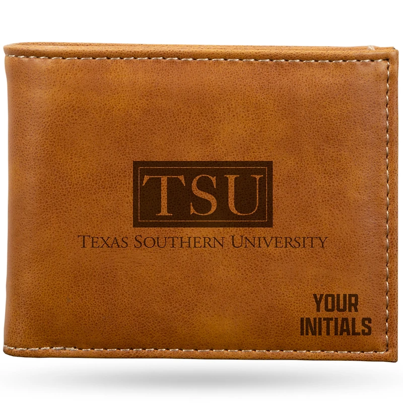 Brown Texas Southern Tigers Personalized Billfold Wallet