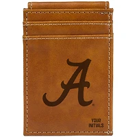 Brown Alabama Crimson Tide Personalized Front Pocket Wallet