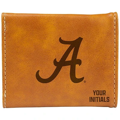Brown Alabama Crimson Tide Personalized Trifold Wallet