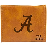 Brown Alabama Crimson Tide Personalized Trifold Wallet