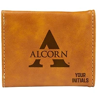 Brown Alcorn State Braves Personalized Trifold Wallet
