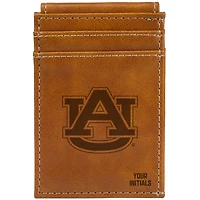 Brown Auburn Tigers Personalized Front Pocket Wallet