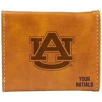 Brown Auburn Tigers Personalized Trifold Wallet