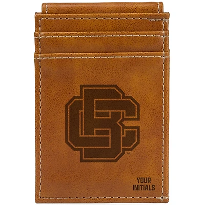 Brown Bethune-Cookman Wildcats Personalized Front Pocket Wallet