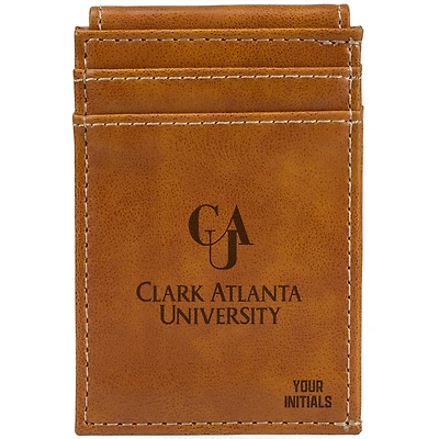 Brown Clark Atlanta Panthers Personalized Front Pocket Wallet