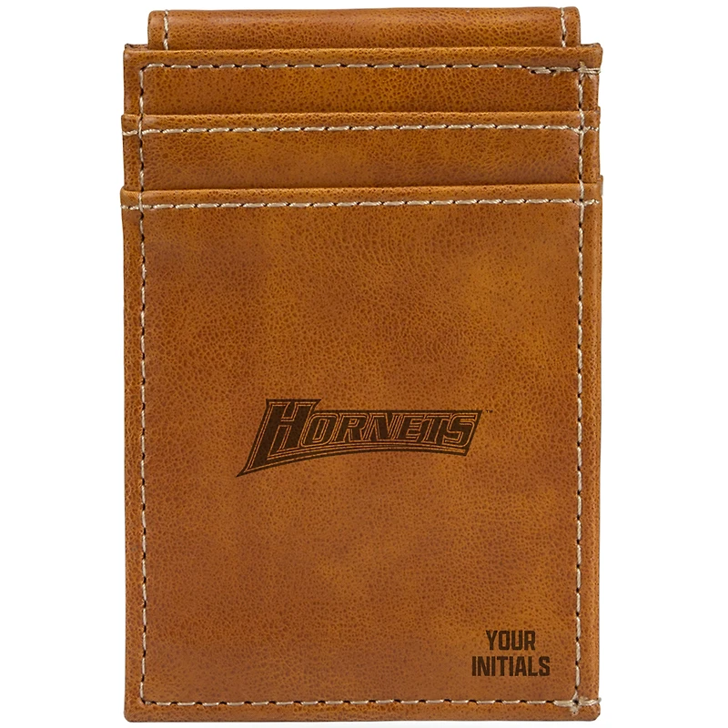 Brown Delaware State Hornets Personalized Front Pocket Wallet