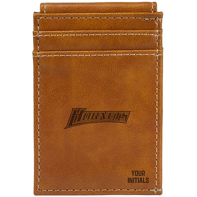 Brown Delaware State Hornets Personalized Front Pocket Wallet