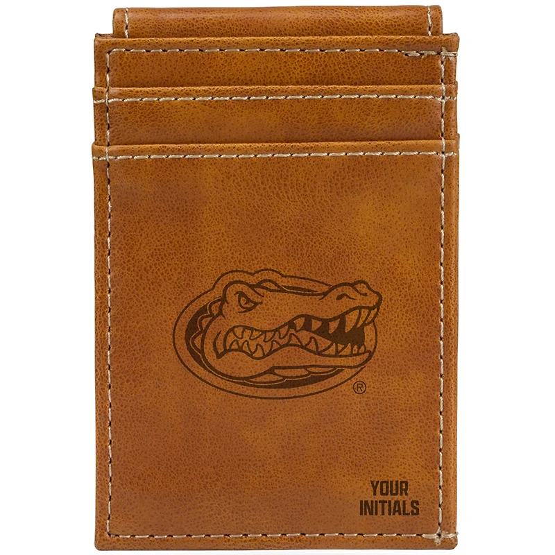 Brown Florida Gators Personalized Front Pocket Wallet