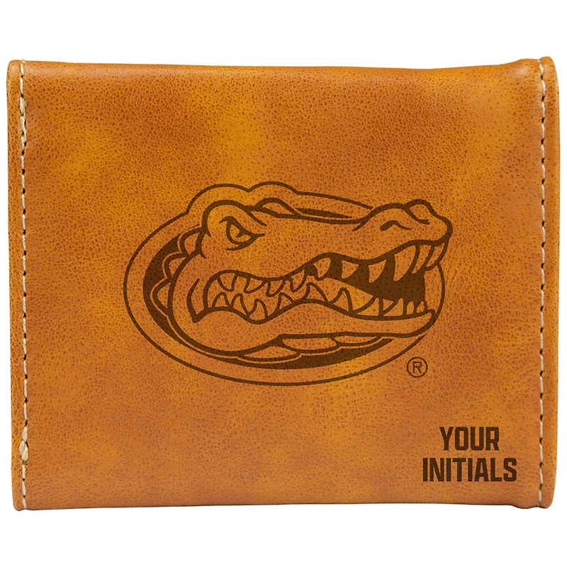 Brown Florida Gators Personalized Trifold Wallet