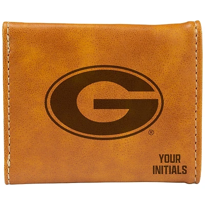 Brown Georgia Bulldogs Personalized Trifold Wallet