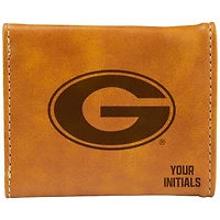 Brown Georgia Bulldogs Personalized Trifold Wallet
