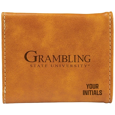 Brown Grambling Tigers Personalized Trifold Wallet
