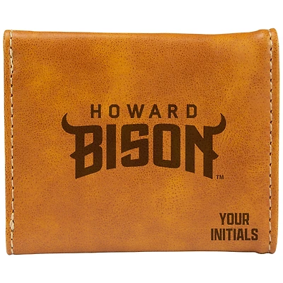 Brown Howard Bison Personalized Trifold Wallet