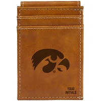 Brown Iowa Hawkeyes Personalized Front Pocket Wallet