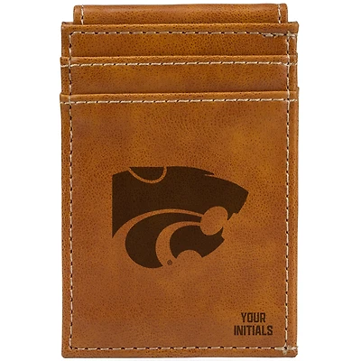 Brown Kansas State Wildcats Personalized Front Pocket Wallet